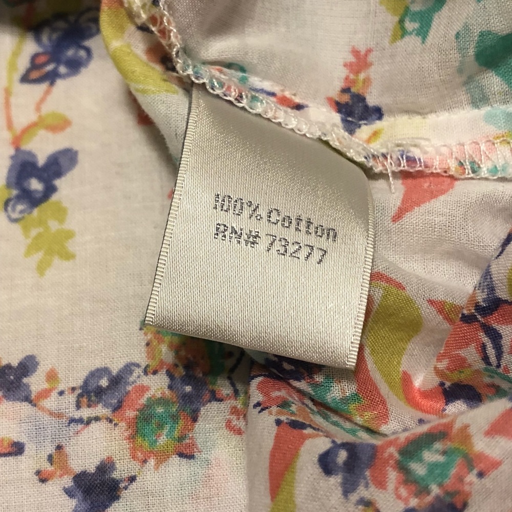 Lauren Conrad Floral Roll Tab Blouse - Picture 6 of 8